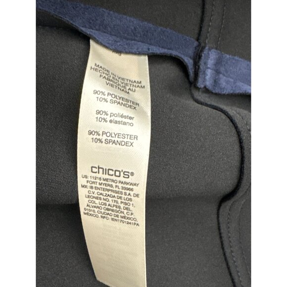 Chico’s Women Navy Long Sleeve Open Front Blazer Size 3 - Picture 7 of 8